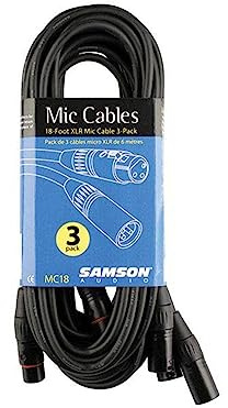 Tourtek 18 foot Microphone Cable - 3 pack