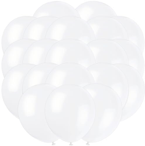 Snow White Latex Balloons (12cm) Pack of 72 - Durable, Ideal for Celebrations and Parties