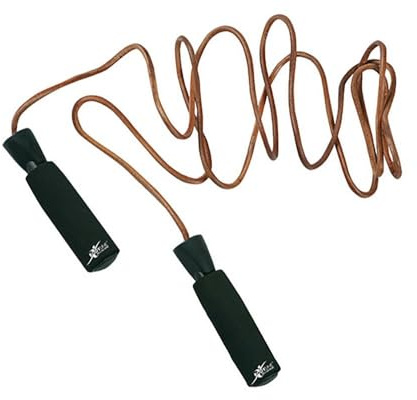 Bodyline Corda da Salto in Cuoio con Pesi e Impugnature Neo Ergonomiche, Regolabile, Ideale per Allenamento Cardio, Tonificazione Muscolare e Miglioramento Coordinazione