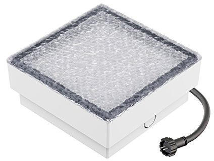 ledscom.de LED Pflasterstein Bodeneinbauleuchte GORGON für außen, IP67, eckig, 15 x 15cm, kaltweiß