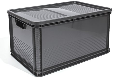 64 litri L scatola da magazzino Euro impilabile per il trasporto con chiusura a coperchio cassetta della frutta cassetta prodotti.