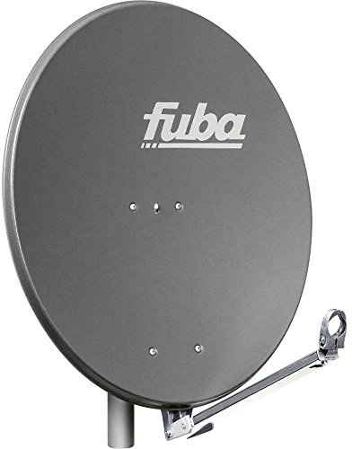 Fuba DAL 800 A Aluminium Satellitenschüssel 80cm anthrazit - Sat-Antenne/Sat-Spiegel - Klapptragarm mit Kabeldurchführung, LNB-Halterung und Rückenteil aus Aluminium-Druckguss
