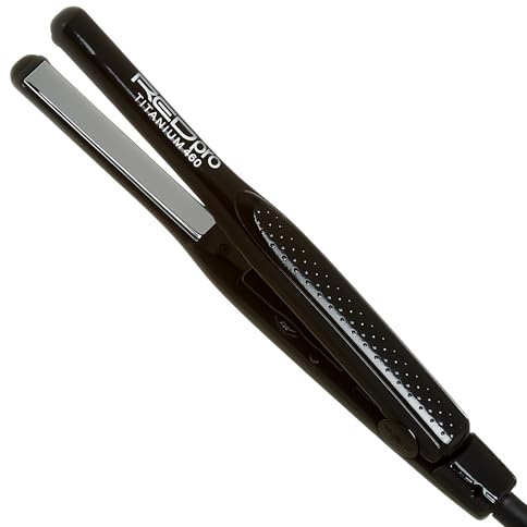 Kiss Products Red Pro Titanium Flat Iron, 1/2 Inch, 1 Pound
