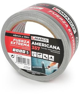Miarco 26880 - Cinta Americana 357 Plata 50mm x 10m