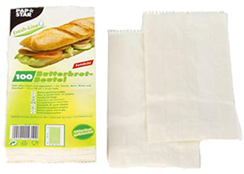 Papstar 14310 Sachet d'emballage alimentaire Blanc 21 x 10 x 3 cm Lot de 100 (Import Allemagne)