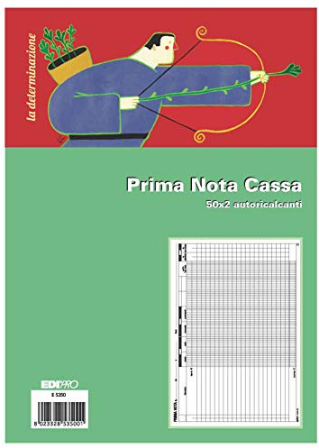 EDIPRO - E5350 - Blocco prima nota cassa 50x2 autoricalcante (cassa-banca) f.to 22x29,7