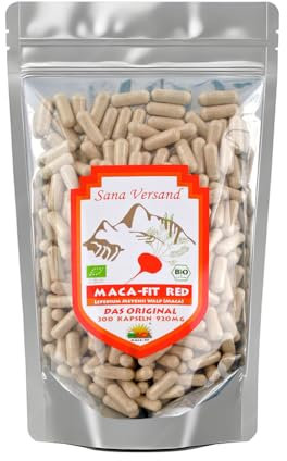 Maca fit Red 300 cápsulas polvo puro de la raíz de maca organica, original de Peru