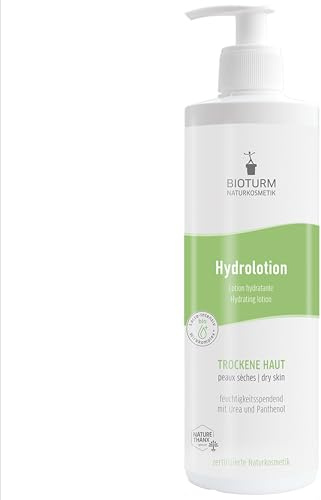 BIOTURM Hydrolotion 500 ml – leichte Bodylotion mit Urea & Panthenol – für trockene, feuchtigkeitsarme Haut – Lacto-Intensiv Wirkkomplex – schnell einziehend – Naturkosmetik