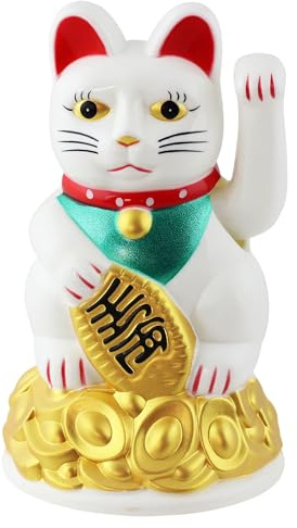 Freak Scene Glückskatze - Maneki-Neko - Winkekatze - 11 cm - weiß