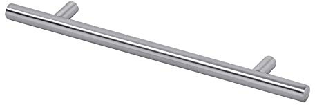 GedoTec Möbelgriff Edelstahl Schubladengriff 780 mm Stangengriff rund für Schranktüren - LUNA | Relinggriff Ø 12 mm | Küchengriff silber matt gebürstet | 1 Stück - Schrankgriff Küche mit Schrauben