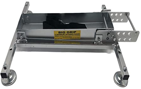 Big Grip Ladder Stabiliser Footer for Added Stability and Safety Fully Adjustable for Uneven Ground Keeping You Safe when Working at Height, Perfect Footer for Any Ladder