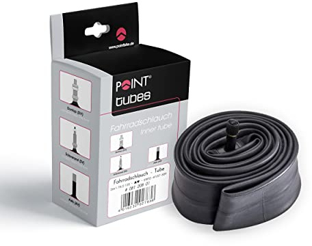Point 08120901 Chambre à air de vélo avec Valve Dunlop 26 x 1,75/2,125 Noir