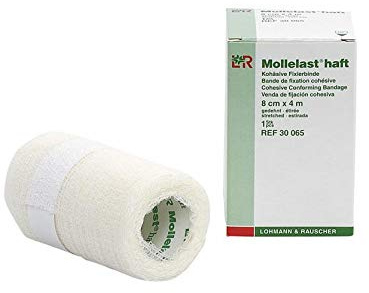 Lohmann & Rauscher Mollelast Haft Bande de Gaze 4 m x 8 cm