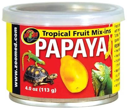 Zoo Med Tropical Fruit Mix-ins Papaya 3 x 95 g, 3-pack kompletterande foder för reptiler