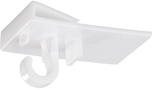 LEMAX® Ceiling-Clip, zum Einhängen an T-Schiene PVC 19 x 30 mm 10 Stück/Packung | Haken | Deckenhaken | Deckenbefestigung