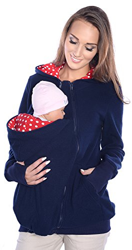 Mija – 3-i-1 jacka, mammajacka/fleece, bärtröja för bärsele 4018A, Mörkblå, L