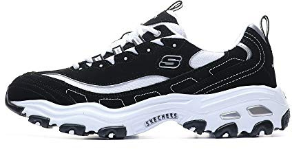 Skechers 52675 Homme Baskets, Noir (Black Trubuck/White Mesh/Silver Trim BKW), 39.5 EU