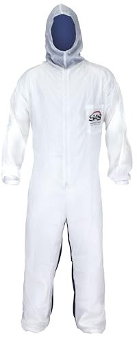 SAS Safety 6938 Moon suit Nylon Cotton Coverall, Large, White