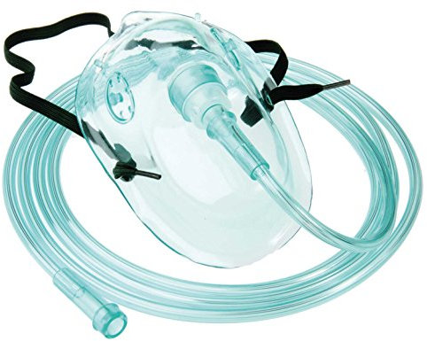 Maschera di Ossigeno 10 pezzi tiga-med F. adulti con verde 210 cm tubo ossigeno O2 maschere O2 respiro maschere