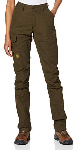 Fjällräven Damen Karla Pro Curved Hose, Dark Olive, 42 EU