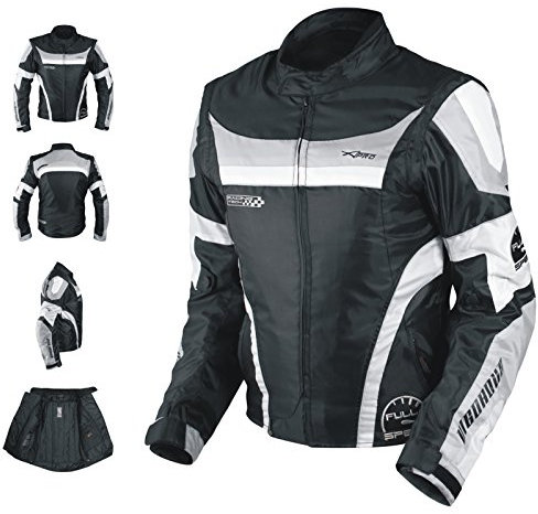 A-pro Blouson Oxford Nylon Homme Textile CE Protections Thermique Moto Gris 2XL