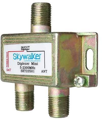 Skywalker 5-2300MHz Mini Diplexer for Off-Air & Satellite Signals (Dish Pro Plus Compatible)