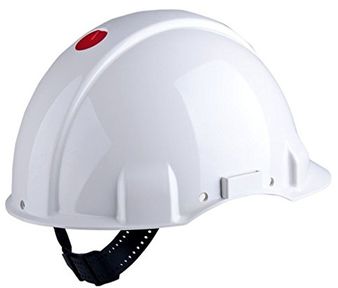 3M G31CUW G3001 Schutzhelm mit Uvicator, unbelüftet, Pinlock und Kunststoffschweißband, Weiß