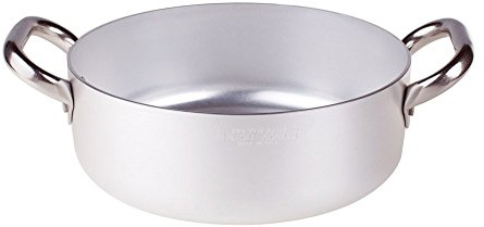 Pentole Agnelli ALMA10638 Faitout Bas avec 2 Poignée en Acier, Aluminium, 38 cm