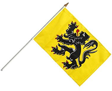 Flaggenfritze® Stockflagge Belgien Flandern - 30 x 45 cm