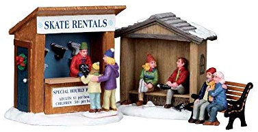 Lemax 03849 Weihnachtsdorf Zubehör: Schlittschuhverleih (3er Set)