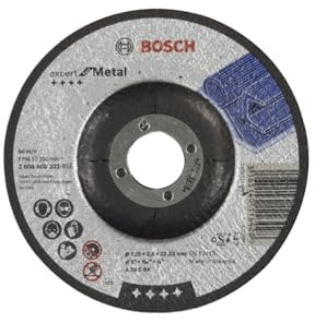 Bosch PRO Metal Trennscheibe, 125 x 2.5 x 22.23 mm, gekröpft, oSa | für Stahl, Ø 125 mm, Professional Zubehör Kleiner Winkelschleifer