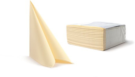 ALVOTEX Chic Airlaid 50 Serviettes jetables Aspect Tissu Champagne 40 x 40 cm