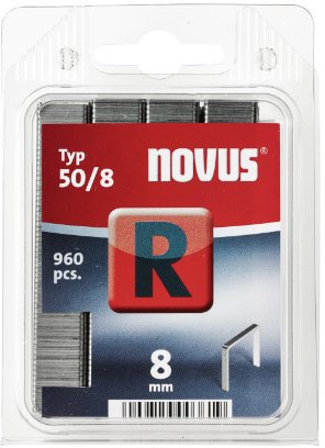 Novus 042-0466 Blister de 960 Agrafes plates 50/8 mm Rouge