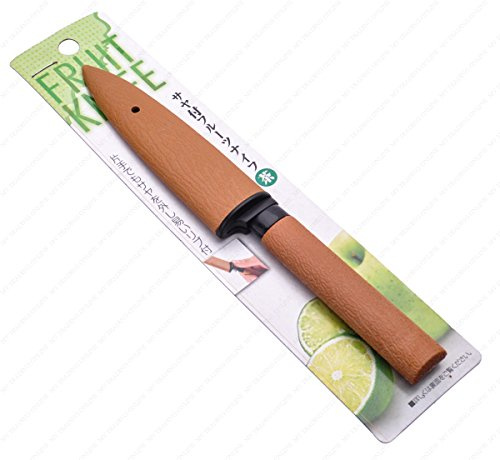 Japanese Fruit Knife with Plastic Cover, Blade: 3-7/8 Inches | Overall with Handle: 7-1/2 Inches Long