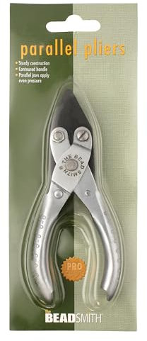 The Beadsmith Flat Nose Parallel Pliers - 5 inches (127mm), Steel Tool for Jewelry Making, No Spring