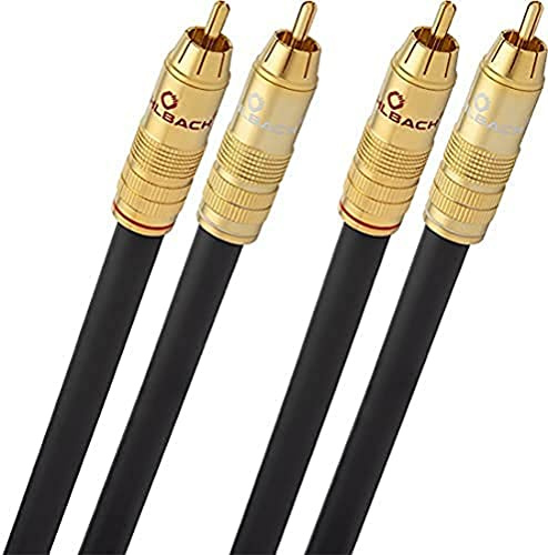 Oehlbach NF 214 Master 100 - Erstklassiges Stereo Audio-Cinchkabel Set - Mehrfach Schirmung, versilbertes Kupfer - 2 x 1 m - Bordeaux