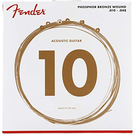 Fender Phosphor Bronze Acoustic Guitar Strings Ball End 60XL Extra Light - 10-48