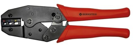 Bernstein 3-0612 crimpadora Herramienta para prensar Negro, Rojo - Accesorio para cables (22 cm, 430 g)