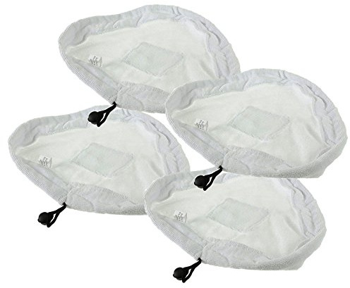 First4spares Microfibre Steam Mop Pad for Efbe-Schott Steam Cleaners including The Transformer (SC 18C) - Pack of 4