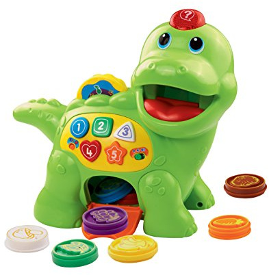 VTech Baby Feed Me Dino | Jouet musical pour bébé avec chiffres, comptage de musique et formes | Jouet interactif lumineux pour garçons et filles de 1, 2, 3 ans