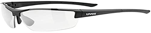 uvex sportstyle 612 VL - sportglasögon för dam och herr - självtonande - tryckfri bärkomfort & perfekt passning - black matt/smoke - one size