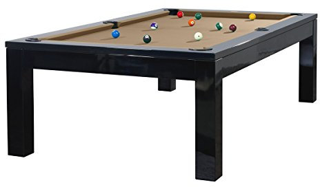 Billiard-Royal Billardtisch Pooltisch Modell Olivia Black 7 ft. inkl Tischplatte mit hochwertigem K-55 Bandengummi und freier Tuchwahl, Tuchfarbe:Beige