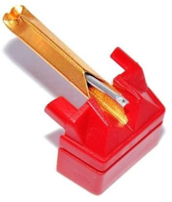 Normarh Puntina ad ago per giradischi, Penna di ingresso, Rosso, Compatibile con Shure M92E, Tablet, computer portatili, smartphone