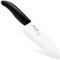 Kyocera FK140WH Coltello Santoku, Lama Ceramica Bianca, 140 mm, Manico ABS Nero