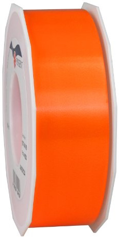 PRÄSENT C.E. PATTBERG Geschenkband orange, 91 Meter Ringelband 40 mm zum Basteln, Dekorieren & Verpacken von Geschenken zu jedem Anlass