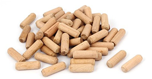 sourcing map A16080100ux0165 10 x 30 mm rond cannelé Bois Cabinet tiroir en bois Craft goupilles – Marron clair (lot de 50)