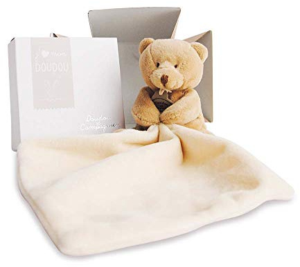 Doudou et Compagnie 302 Teddybär mit Taschentuch, in Geschenkebox