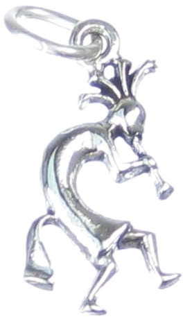 Breloque Kokopelli en argent sterling .925 x 1 Mythe charmes amérindiens