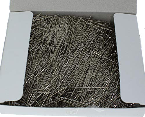 FIM Stecknadeln, 34mm x 0,6mm, 500g, Legierter Stahl, Klassisch, Silber, TOP Qualität