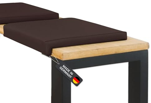 Lycce Bankauflage/Klemmkissen 1 Leiste, Kunstl. braun, Banktiefe ab 35cm
